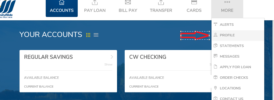 PROFILE in Online Banking